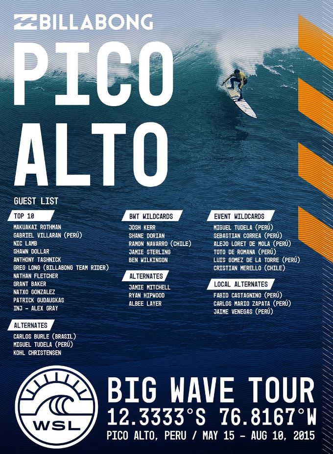 Billabong Pico Alto - Lista Invitados